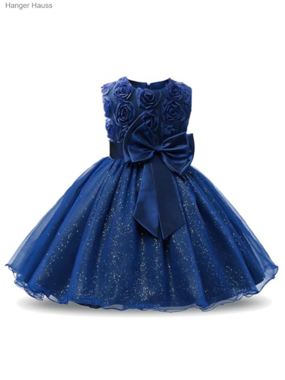 Girls Sleeveless Lace 3D Flower Tutu Princess Dress